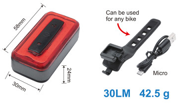 Niezawodność w każdych warunkach pogodowych 20 lm Tylne światło bezpieczeństwa roweru Laser Tail IPX4 Flashing
