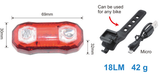 Migające światła do jazdy na rowerze szosowym Bateria 720 mAh Ultra Brightness
